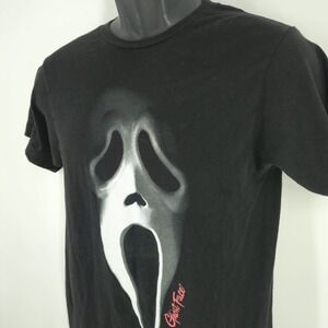 Ghost Face Scream Movie Graphic Print Black Men's Small Short Sleeve T-shirt